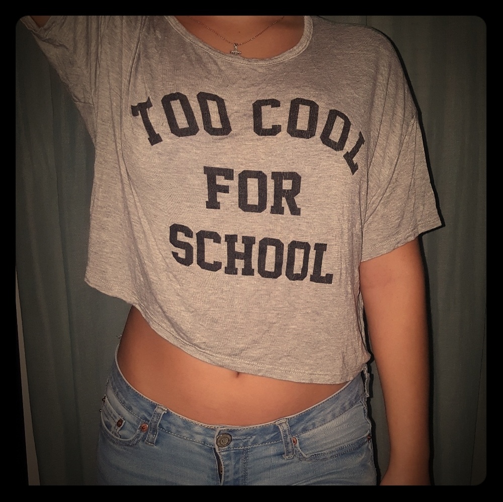 Gray Crop Top